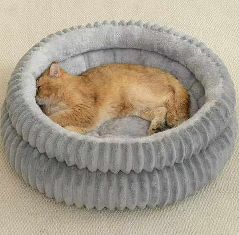 Kwispelwinkel | Zacht Pluche Kattenbed met Antislip Onderkant