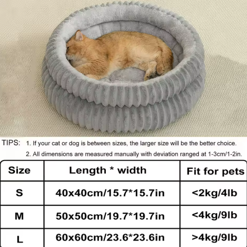 Kwispelwinkel | Zacht Pluche Kattenbed met Antislip Onderkant