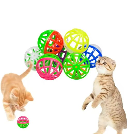 Kwispelwinkel | Kleurrijke Speelbal met Belletje voor Katten