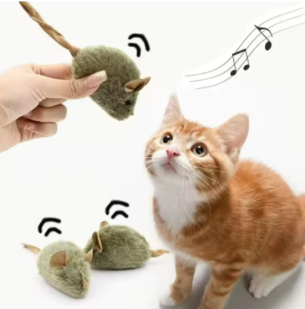 Kwispelwinkel | Pluche Muisspeeltje met Geluid voor Katten