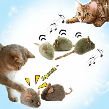 Kwispelwinkel | Pluche Muisspeeltje met Geluid voor Katten