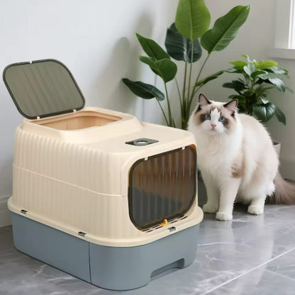 Kwispel-winkel | Gesloten Kattenbak met UV-Sterilisatie, Geurbestrijding en Lade