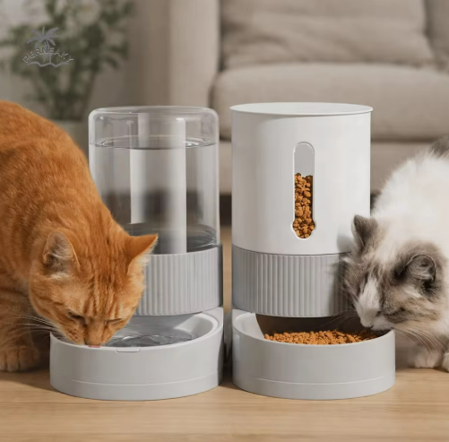 Kwispel-winkel | Transparante Automatische Voer- en Waterdispenser voor katten