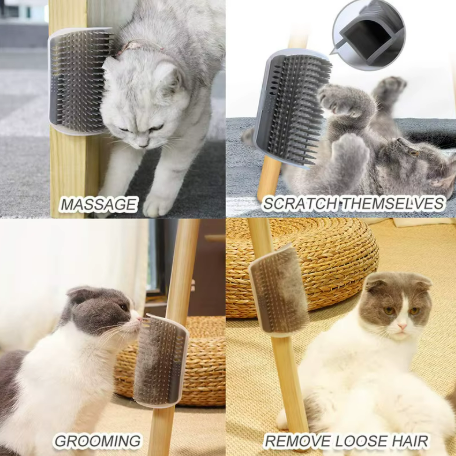 Kwispel-winkel | Kattenhoekborstel met Massagefunctie en Haarverwijdering