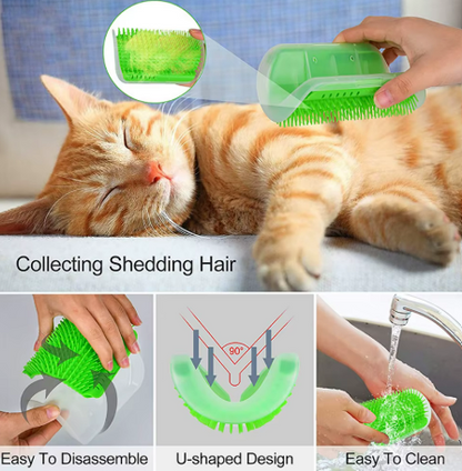 Kwispel-winkel | Kattenhoekborstel met Massagefunctie en Haarverwijdering