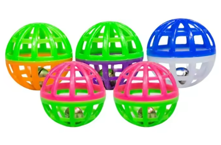 Kwispelwinkel | Kleurrijke Speelbal met Belletje voor Katten