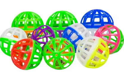 Kwispelwinkel | Kleurrijke Speelbal met Belletje voor Katten