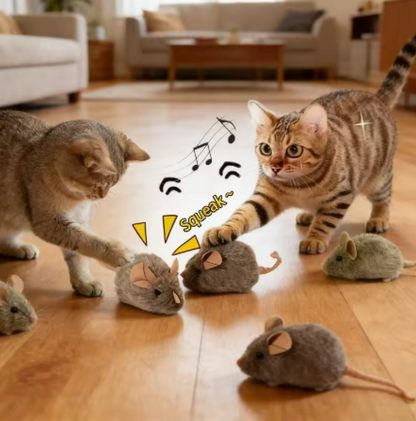 Kwispelwinkel | Pluche Muisspeeltje met Geluid voor Katten