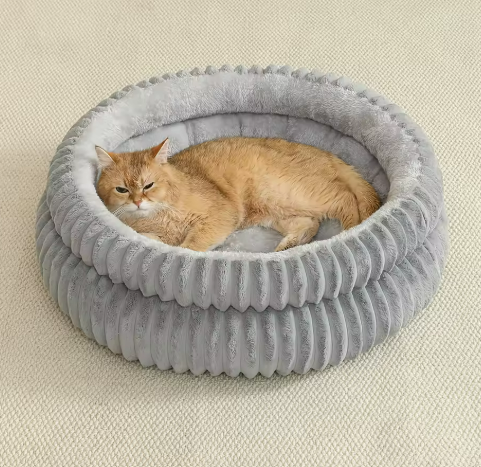 Kwispelwinkel | Zacht Pluche Kattenbed met Antislip Onderkant