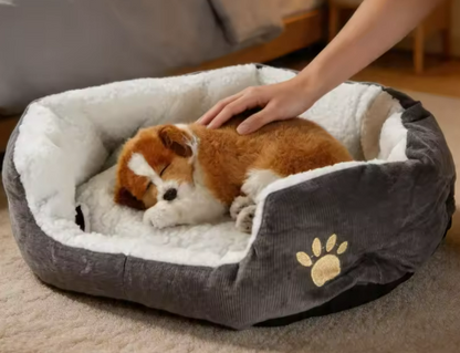 Kwispelwinkel | Zacht Lamswol Huisdierenbed voor Kleine Honden