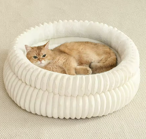 Kwispelwinkel | Zacht Pluche Kattenbed met Antislip Onderkant