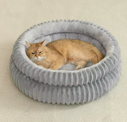 Kwispelwinkel | Zacht Pluche Kattenbed met Antislip Onderkant