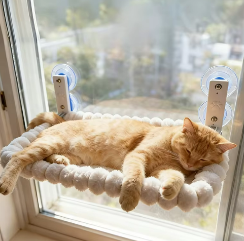 Kwispelwinkel | Kattenraam Hangmat met Sterke Zuignappen