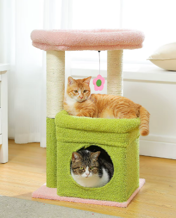 Kwispel-winkel | Compacte Kattenboom met Kattenhuis en Sisal Krabpalen