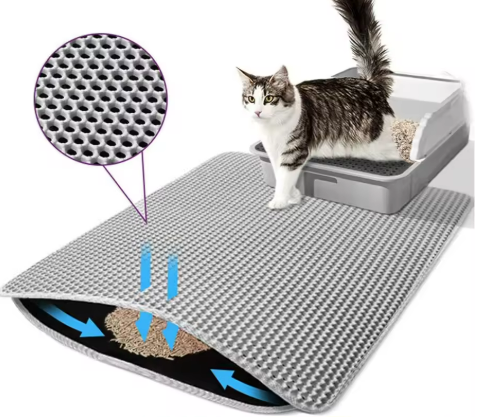 Kwispel-winkel | Dubbellaagse Kattenbakmat met Honingraatstructuur