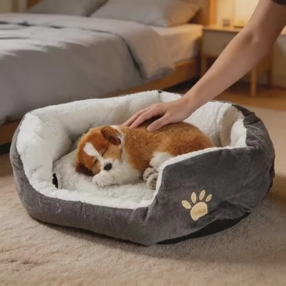Kwispelwinkel | Zacht Lamswol Huisdierenbed voor Kleine Honden