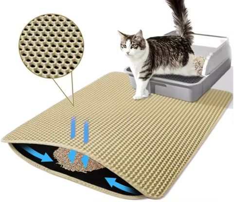 Kwispel-winkel | Dubbellaagse Kattenbakmat met Honingraatstructuur